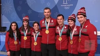 Canadian Figure Skating Team Gold Medal Olympic Interviews | LIVE 2-12-18