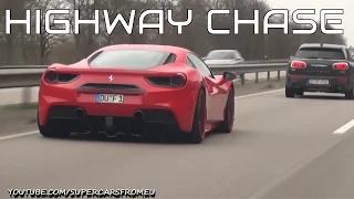 Ferrari 488 GTB High Speed Autobahn Chase!