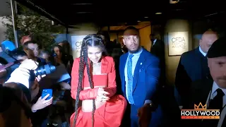 Zendaya greets fans at CFDA Fashion Awards in New York City