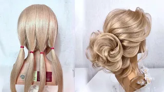Wedding hairstyles for medium hair / Low bun
