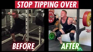 How To Stop Tipping Over in Your Squat (good morning Squat Fix)