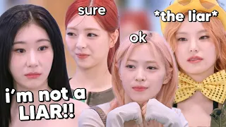 itzy being *terrible* liars for 9 minutes straight