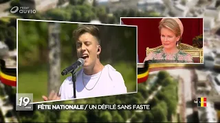 Loïc Nottet -- Passage dans le JT (fête nationale)