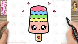 How to Draw a Cute Ice Cream for Kids Easy