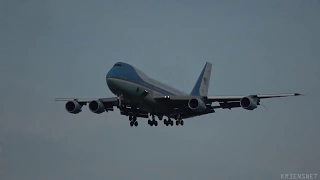 Air Force One landing at Zurich Airport