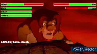 The Lion King (1994) Final Battle with healthbars (1K Subscriber Special)