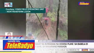 Pagbiyahe sa mga labi ng 6 sakay ng bumagsak na Cessna plane di natuloy dahil sa masamang panahon