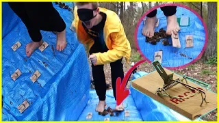 DON'T GET INTO A CHALLENGE TRAP / DONT Step on it Challenge !! (HIDDEN PAINFUL MYSTERY ITEMS)
