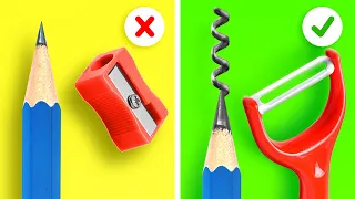 IDEE DIVERTENTI PER CREARE IL MATERIALE SCOLASTICO || utili hack fai-da-te su 123 GO Like!