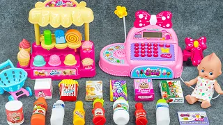 60 Minutes Satisfying with Unboxing Cute Pink Ice Cream Shop Cash Register Baby Doll ASMR Review Toy