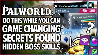 Palworld - Get THIS Now - New OP Boss Skills Found & Build Exploit - 17 New OVERPOWERED Secrets!