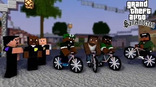 GTA San Andreas  Minecraft Animation - Big Smoke, Sweet & Kendl -Mission 1