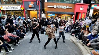 RED CREW. HONGDAE STREET AMAZING ALLURING PERFORMANCE WITH GOOD MANNERS. GANGYONG, GOOD MC.