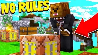 GLITCHED MECHANIZED LUCKY BLOCK SKY WARS *NO RULES*! - Modded Mini-Game | JeromeASF