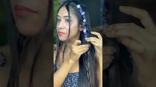 Flower crown🌸|cute easy hairstyle #youtubeshorts #shorts #hack #viral #diy #flower #hairstyle #hair