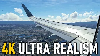 4K ULTRA REALISM Microsoft Flight Simulator (MSFS) Landing in San Francisco