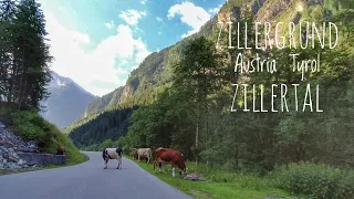 Driving in Zillergrund (Austria, Tyrol, Zillertal) Full Road, 4K
