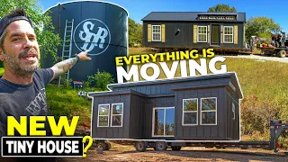 Moving EVERYTHING! New Tiny House BUILD / Shed To House  / Grain Silo Tiny House