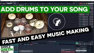 Tracktion 7 Tutorial - Add Drums to a Song using FREE Drum VST