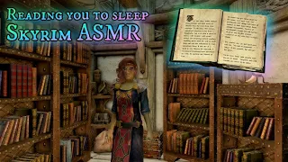 Skyrim ASMR 📚 Reading you stories from The Elder Scrolls 😴 Ear to ear ✨ Page turning ✨ Music