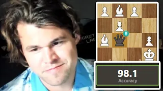 Magnus Carlsen PLAYED a 98.1% ACCURACY Bullet Game!