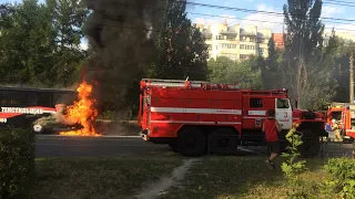 ЧП Пожар автобуса в г.Владимир. ФК Текстильщик. (г.Иваново)