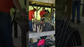 Shooting a Muzzleloader at Boy Scout camp