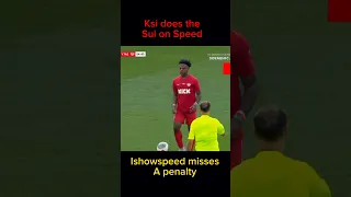 Speed misses penalty in the Sidemen charity match #fypシ #viral #ishowspeed #kaicenat #sidemen #ksi