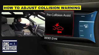 HOW TO ACTIVATE AND ADJUST THE COLLISION WARNING