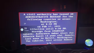 EAS Capture #100 - Washington AMBER Alert Update/Administrative Message