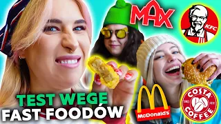 TESTUJEMY WEGE OPCJE FAST FOOD! 🍔 McDonald, KFC, Max Burgers, Costa | Agnieszka Grzelak Vlog