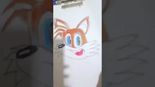 Watch me How to draw Tails from sonic hedgehog 2 movie 👊💫 #shorts #art #drawing