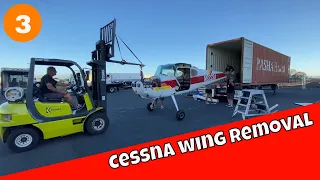 Cessna 170B wing removal
