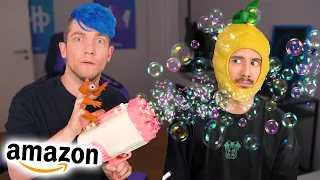 2 DUMME testen WEIRDE AMAZON Produkte (Rezo und Julien Bam)