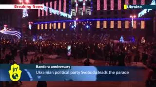 Ukrainian nationalists torchlight march: 104th anniversary of Stepan Bandera marked in Kyiv