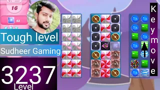 Candy crush saga level 3237 । Tough level । No boosters । Candy crush 3237  help । Sudheer Gaming