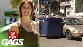 Man BREAKS Car with Garbage Bin Prank