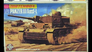 Classic Matchbox Panzer III Ausf L Tank 1/76  Kit review