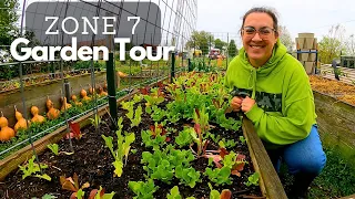 There's A LOT Growing Already!! Homestead Garden & Greenhouse Tour | Week 1