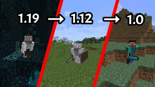 Minecraft, but the version Progressively Downgrades...