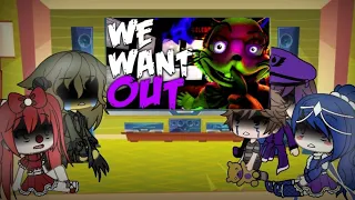 Aftons Family reacts to We Want Out fnaf (Gacha Life) ~Please watch until the end~