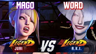 SF6 ▰ MAGO (Juri) vs WORD (A.K.I.) ▰ Ranked Matches