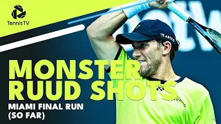 Casper Ruud Monster Groundstrokes In Miami Final Run (So Far) | Miami 2022 Hghlights