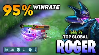 95% WINRATE! Roger Hypercarry Gameplay [ Top Global Roger Best Build 2021 ] By Teddy PY. _ MLBB