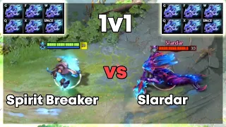 Spirit Breaker vs Slardar with 6x Moonshard | Level 30 Dota 2 1v1 | Who Will Win?