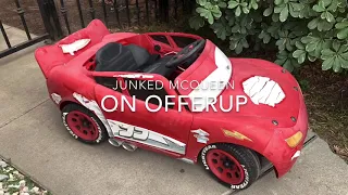 RESTORATION/CONVERSION!! Junked Lightning McQueen Powerwheel to Crazy Cart