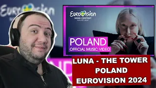 LUNA - The Tower | Poland 🇵🇱 | Official Music Video | Eurovision 2024 - TEACHER PAUL REACTS