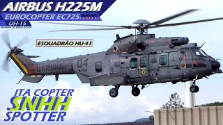 AIRBUS H-225M (UH-15 SUPER COUGAR da MARINHA do BRASIL ) - Acionamento e Decolagem + Pouso