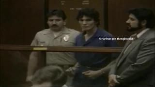 Richard Ramirez Agitated / Angry in Courtroom 1985.