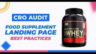Food Supplement Landing Page Best Practices and More Landing Page Audits